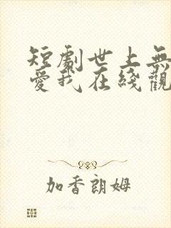 短剧世上无人再爱我在线观看