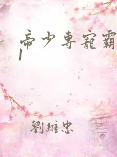 帝少专宠霸道妻1