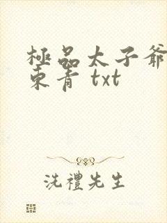 极品太子爷 海东青 txt