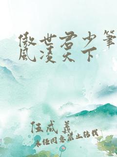 傲世君少笔趣阁风凌天下