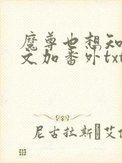 魔尊也想知道全文加番外txt