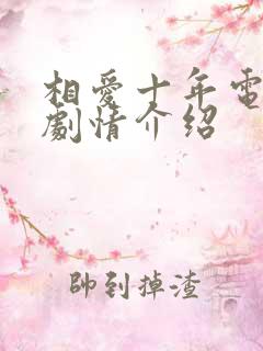 相爱十年电视剧剧情介绍