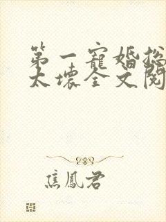 第一宠婚总裁别太坏全文阅读免费阅读