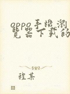 oppo手机浏览器下载的文件在哪