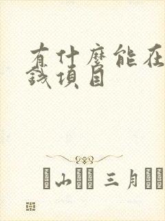 有什么能在家挣钱项目