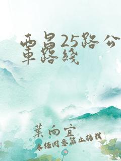 西昌25路公交车路线