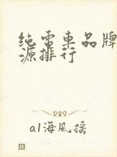 纯电车品牌新能源排行