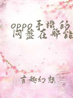 oppo手机的网盘在哪能找到