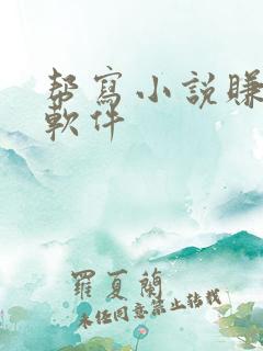 帮写小说赚钱的软件