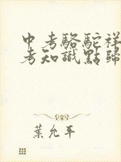 中考骆驼祥子必考知识点归纳