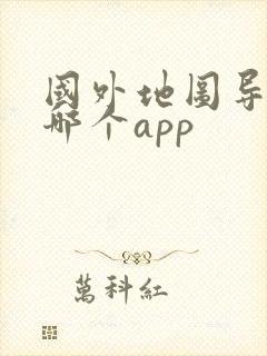 国外地图导航用哪个app