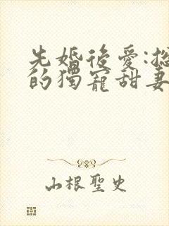 先婚后爱:总裁的独宠甜妻