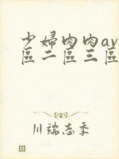 少妇肉肉av一区二区三区