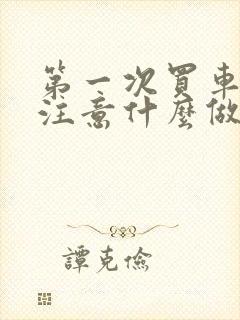 第一次买车需要注意什么做哪些问题