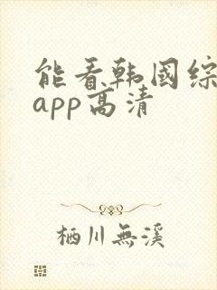 能看韩国综艺的app高清