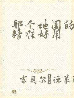 那个地图的导航精准好用