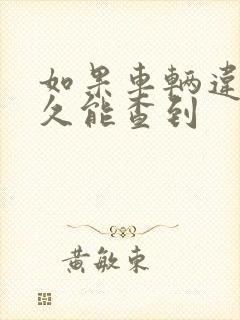 如果车辆违规多久能查到