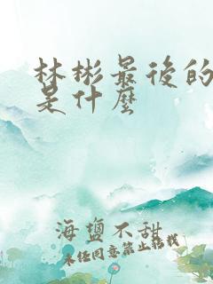 林彬最后的结局是什么