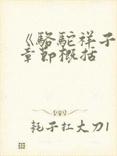 《骆驼祥子》各章节概括