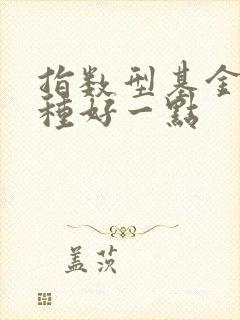 指数型基金买哪种好一点