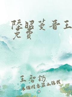 陆昭菱晋王小说免费