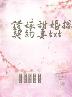 错嫁甜婚总裁的契约妻txt