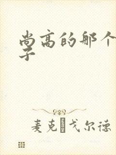 尚高的那个臭小子