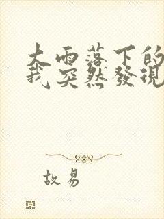 大雨落下的瞬间我突然发现是什么歌