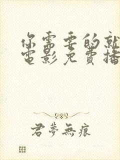 你需要的就是爱电影免费播放