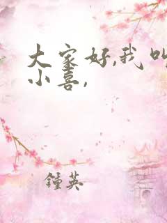 大家好,我叫林小喜,