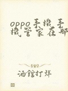 oppo手机手机管家在哪里找