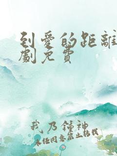 到爱的距离电视剧免费