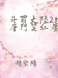 斗罗大陆2绝世唐门笑红尘