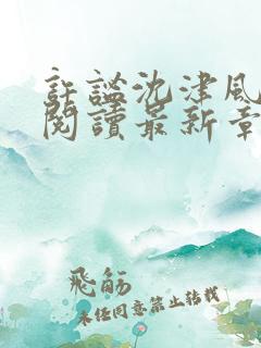 许谧沈津风全文阅读最新章节