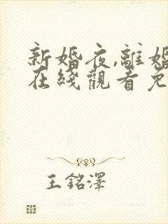 新婚夜,离婚时在线观看免费全集