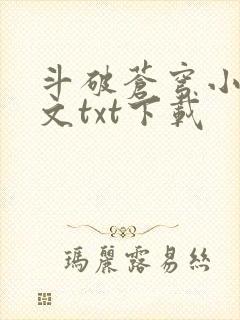 斗破苍穹小说全文txt下载