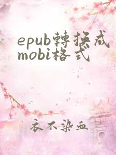epub转换成mobi格式