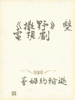 《撒野》双男主电视剧