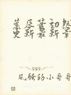 叶辰萧初然刚刚更新最新章节列表