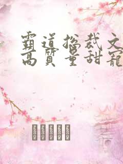 霸道总裁文推荐高质量甜宠