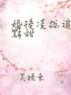 婚后凌总追妻有点甜