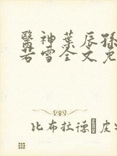 医神叶辰孙怡夏若雪全文免费阅读