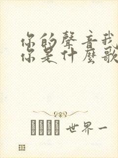 你的声音我愿有你是什么歌