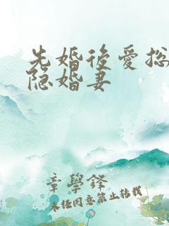 先婚后爱总裁的隐婚妻