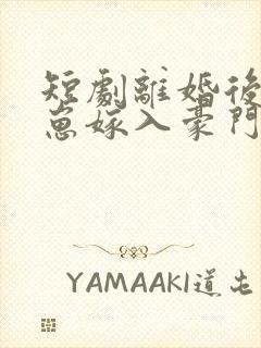 短剧离婚后她带崽嫁入豪门全集