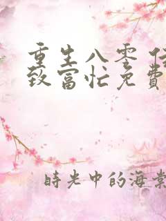重生八零 佳妻致富忙免费