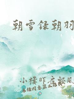 朝雪录朝羽结局