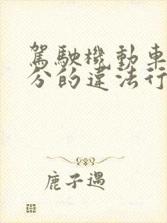 驾驶机动车扣九分的违法行为有哪些