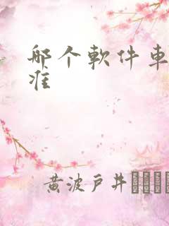 哪个软件车报价准