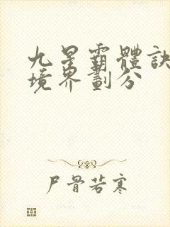 九星霸体诀龙尘境界划分